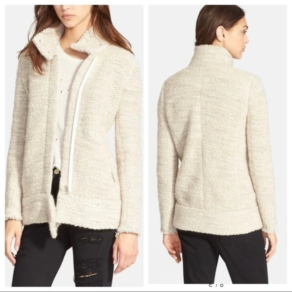NWT IRO $625 Ajuma Chunky Knit Moto Jacket